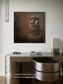 Moai. The Silent Witness / GLOSSY CANVAS