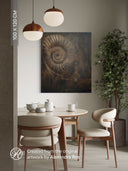 Ammonite. The Memory Spiral / GLOSSY CANVAS