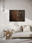Moai. The Silent Witness / Fragment #1 / GLOSSY CANVAS