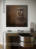 Moai. The Silent Witness / GLOSSY CANVAS