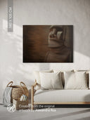 Moai. The Silent Witness / Fragment #1 / GLOSSY CANVAS