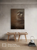 Moai. The Silent Witness / Fragment #3 / GLOSSY CANVAS