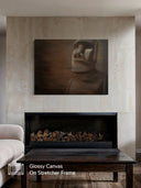 Moai. The Silent Witness / Fragment #1 / GLOSSY CANVAS