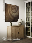 Ammonite. The Memory Spiral / Fragment #2 / ACRYLIC PHOTO PRINT