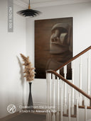 Moai. The Silent Witness / Fragment #3 / GLOSSY CANVAS