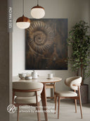 Ammonite. The Memory Spiral / GLOSSY CANVAS