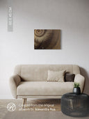 Ammonite. The Memory Spiral / Fragment #3 / GLOSSY CANVAS