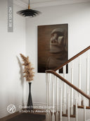 Moai. The Silent Witness / Fragment #3 / GLOSSY CANVAS