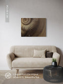 Ammonite. The Memory Spiral / Fragment #3 / GLOSSY CANVAS
