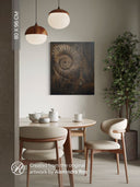 Ammonite. The Memory Spiral / GLOSSY CANVAS
