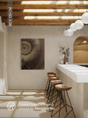 Ammonite. The Memory Spiral / Fragment #1 / GLOSSY CANVAS